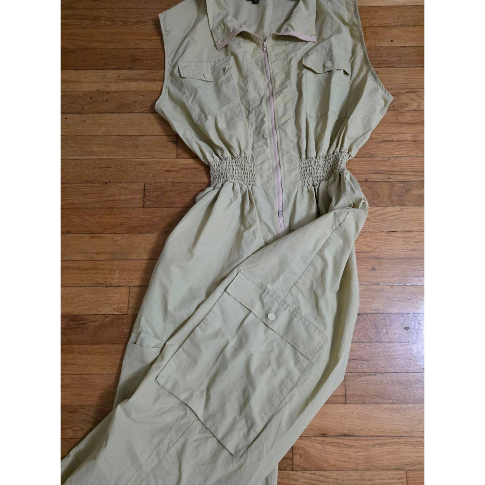 Love Hightlight Sleeveless Collared jumpsuit Tan XXX-Large A001337 - Picture 4 of 13